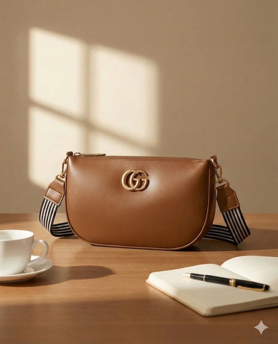 CHIC BOLD ELEGANCE HOUNDSTOOTH CROSSBODY BAG