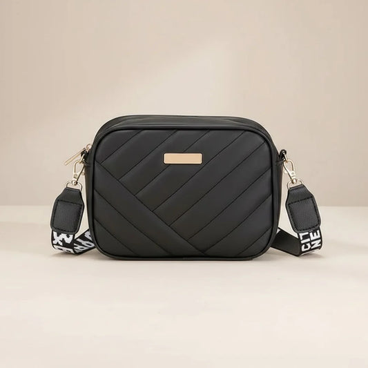 CHIC BOLD ELEGANCE HOUNDSTOOTH CROSSBODY BAG
