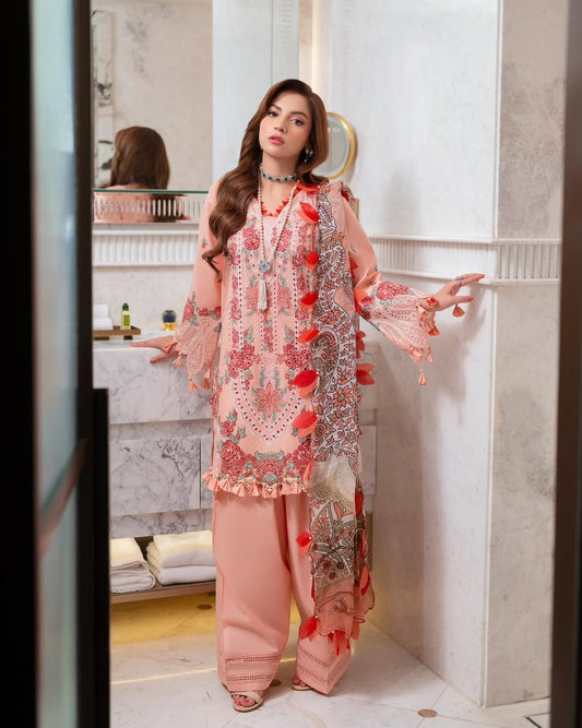 ) Summer Bloom – Embroidered Lawn